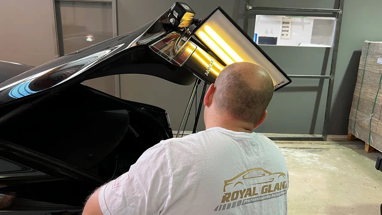 Reparatur von Lack, Dellen und Felgen